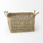 Set Of Two Brown Wicker Storage Baskets