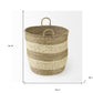 Set Of Two Round Wicker Storage Baskets