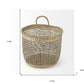 Set Of Three Light Brown Storage Baskets