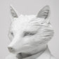 13" White Resin Fox Bust Tabletop Sculpture