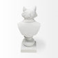 13" White Resin Fox Bust Tabletop Sculpture