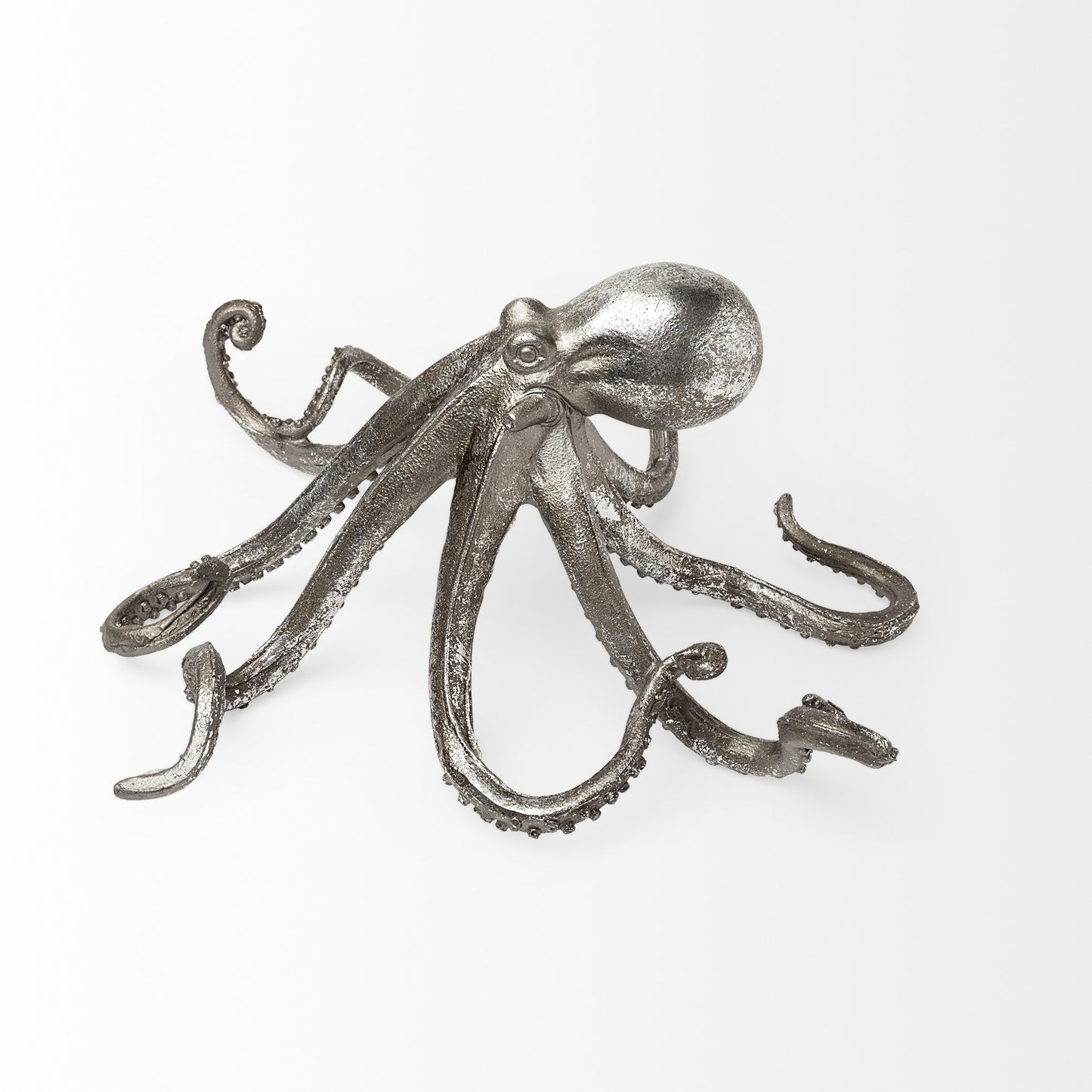 Silver Resin Octopus Sculpture