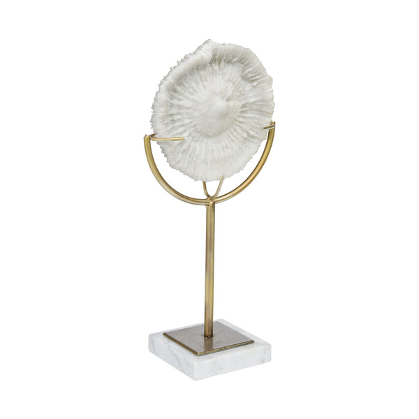 Jumbo White And Gold Coastal Sculpture