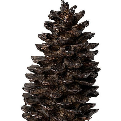 Brown Resin Pinecone Shaped Sculpture