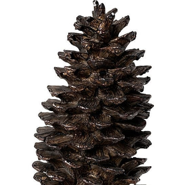 Brown Resin Pinecone Shaped Sculpture