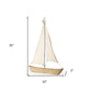 Wooden Sailboat Sculpture