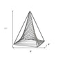 Contemporary Gray Metal Triangular Decor Piece