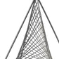 Contemporary Gray Metal Triangular Decor Piece