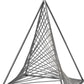 Contemporary Gray Metal Triangular Decor Piece