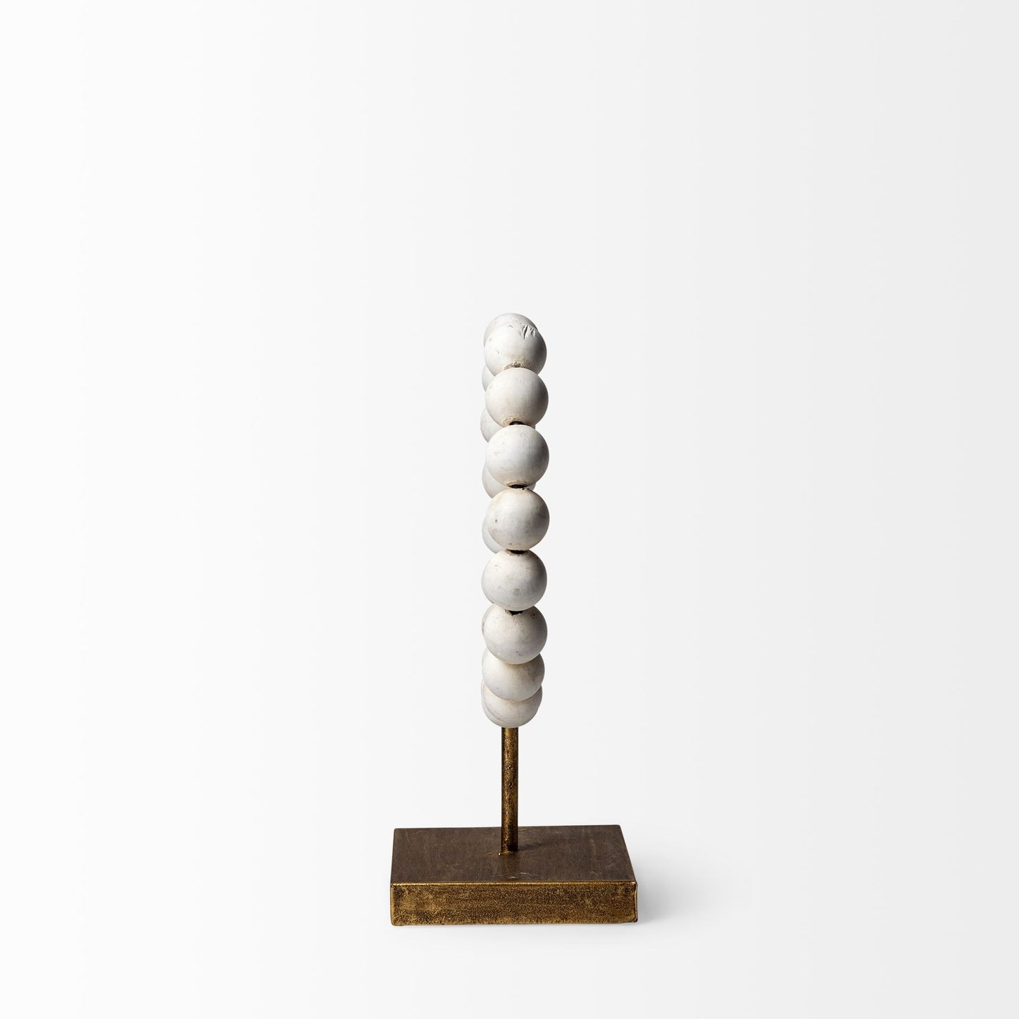 Petite White Beaded Sculpture