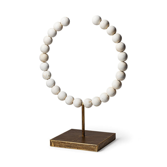 White Beaded Sculpture