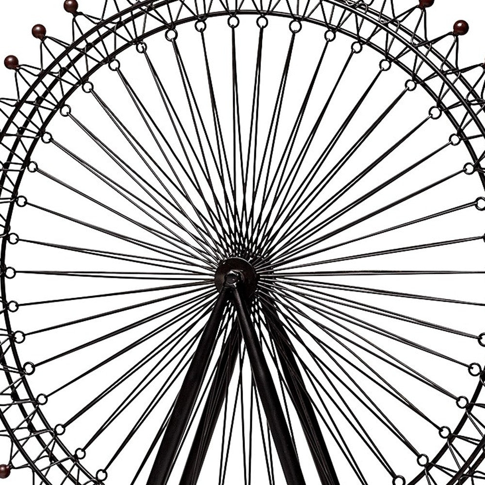 Black Metal London Eye Sculpture