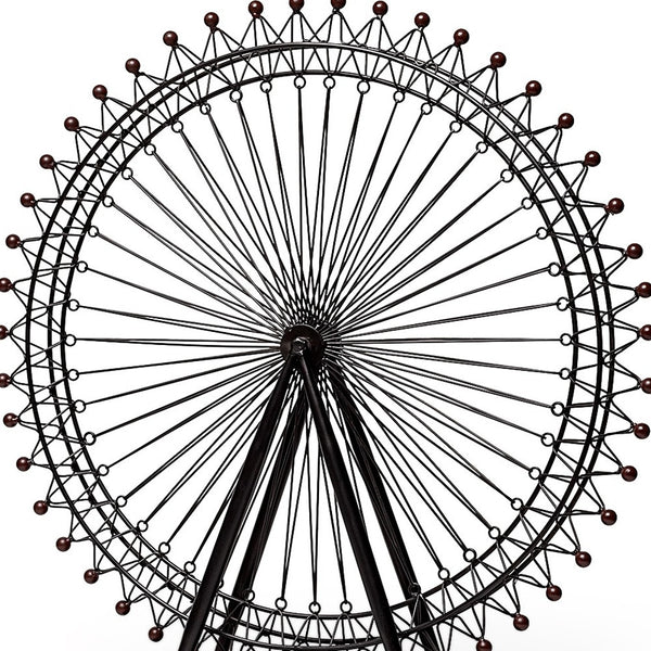 Black Metal London Eye Sculpture