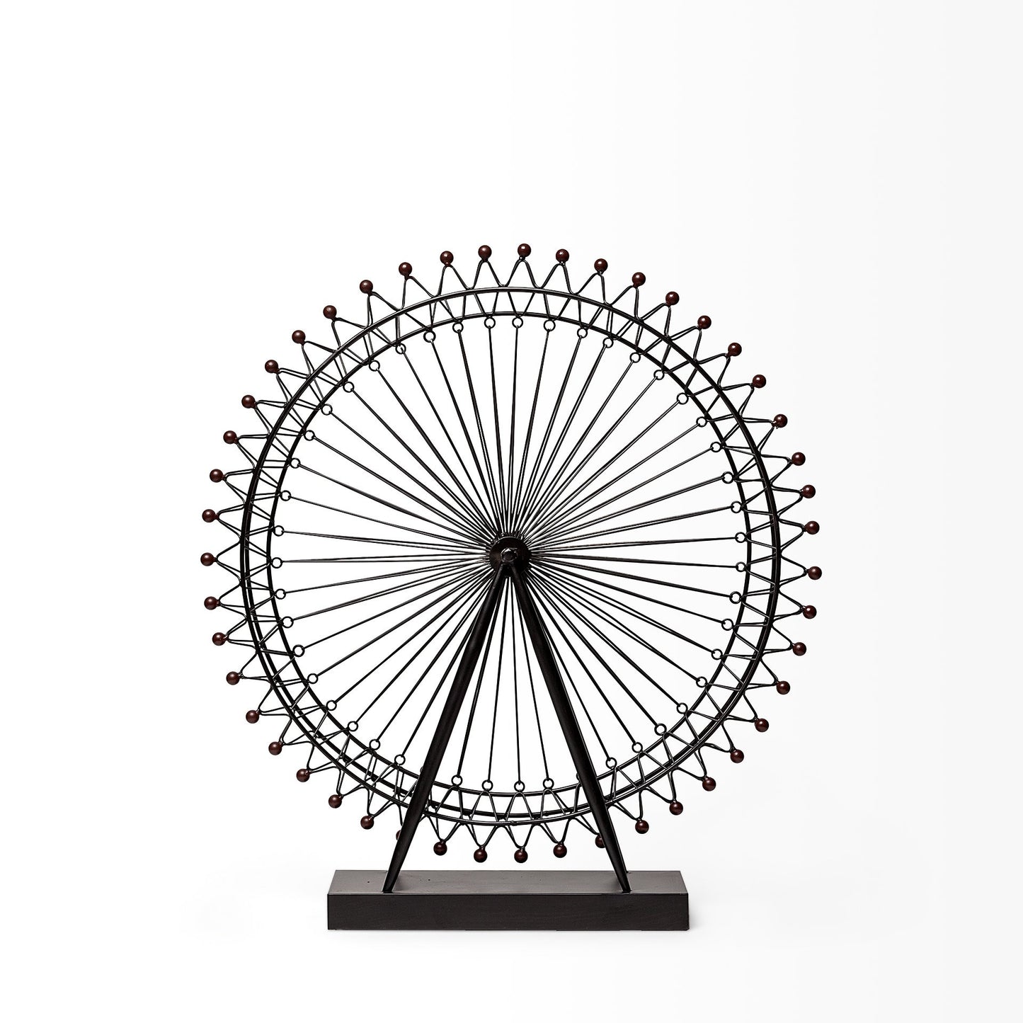 Black Metal London Eye Sculpture