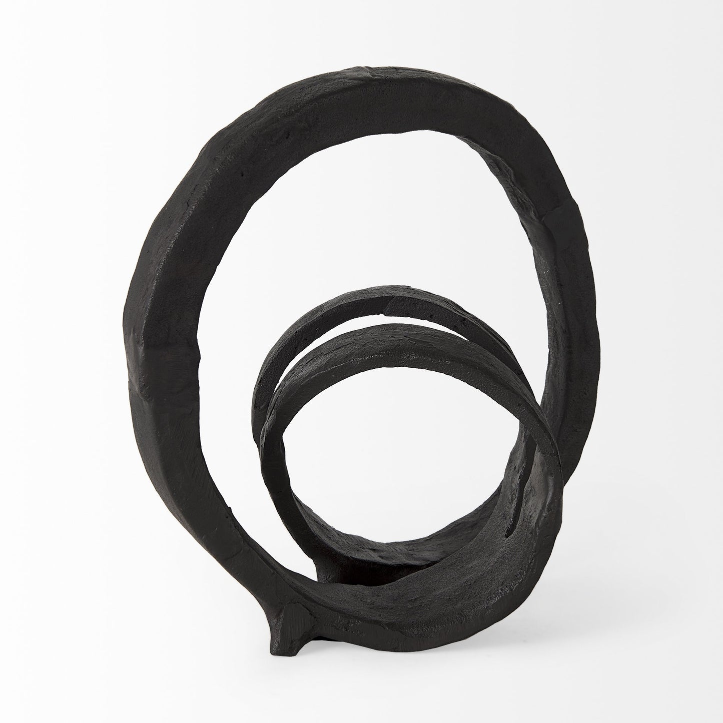 Black Metal Ribbon Loop Sculpture