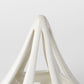 White Crackle Glaze Ceramic Conical Sculpture