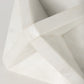 White Marble Geometric Square Sculpture