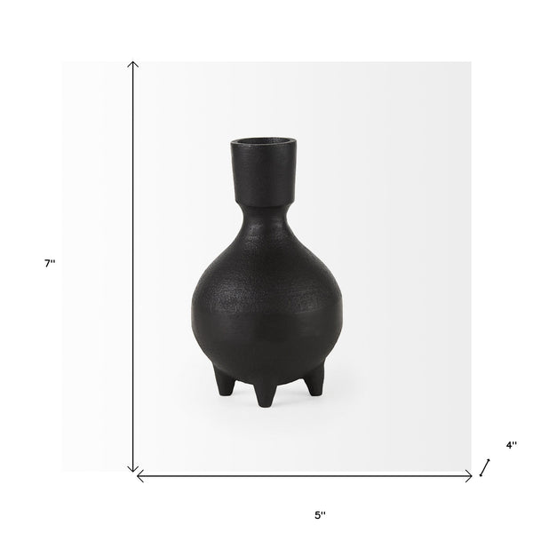 Black Matte Metal Italian Inspired Vase