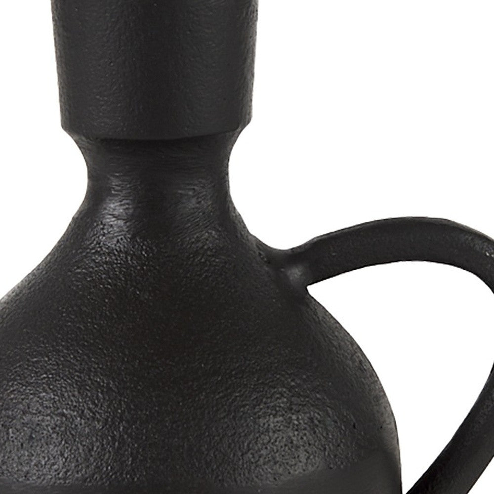 Black Matte Metal Italian Inspired Vase