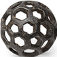 3" Charcoal Metal Decorative Orb Tabletop Sculpture