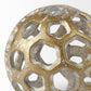 3" Gold Metal Decorative Orb Tabletop Sculpture