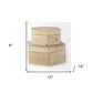 Set Of Two Hexagonal Wooden Boxes