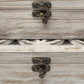 Set Of Two Distressed White Wooden Boxes