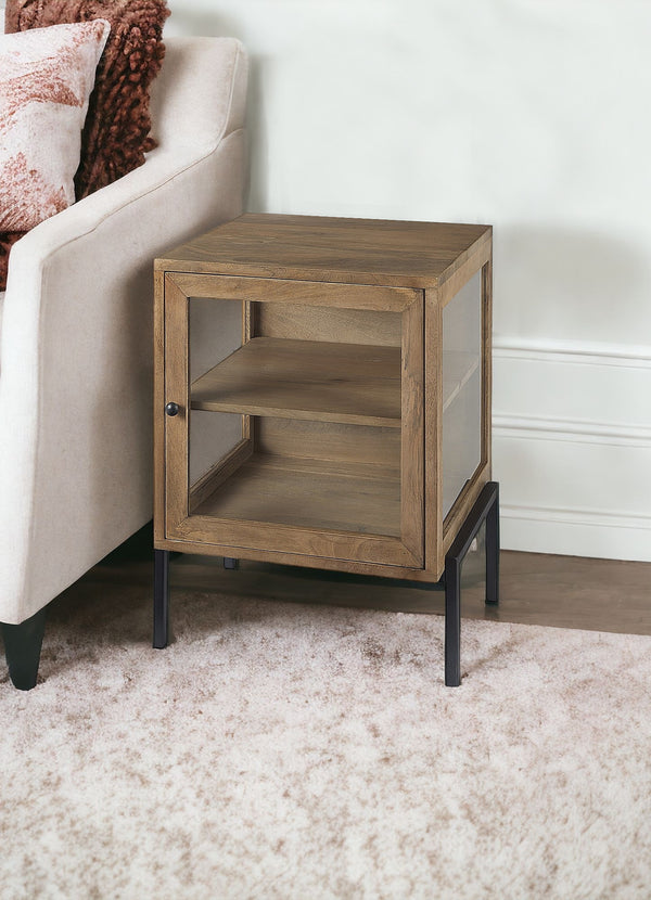 26 Brown Solid Wood Square End Table