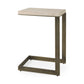 26" Beige Solid Wood Square End Table