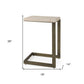 26" Beige Solid Wood Square End Table