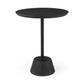 24" Black Solid and Manufactured Wood Round End Table