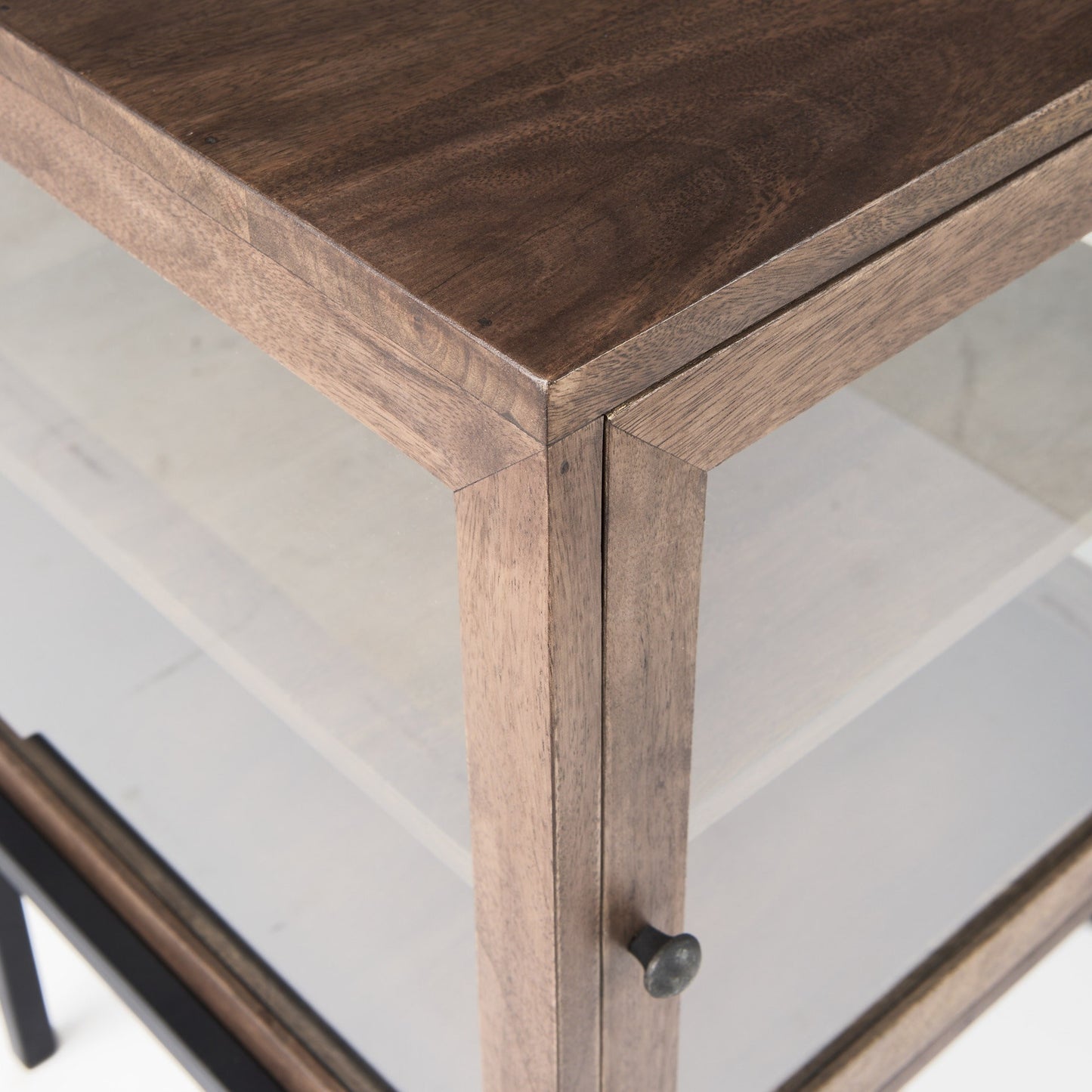 24" Brown Solid Wood Square End Table