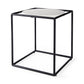 22" Black Marble Round End Table