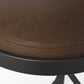 29" Medium Brown Iron Backless Bar Chair