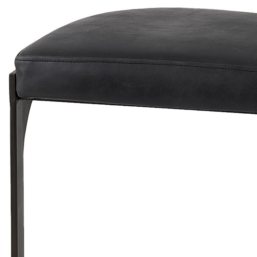 29" Black Iron Backless Bar Chair