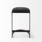 29" Black Iron Backless Bar Chair