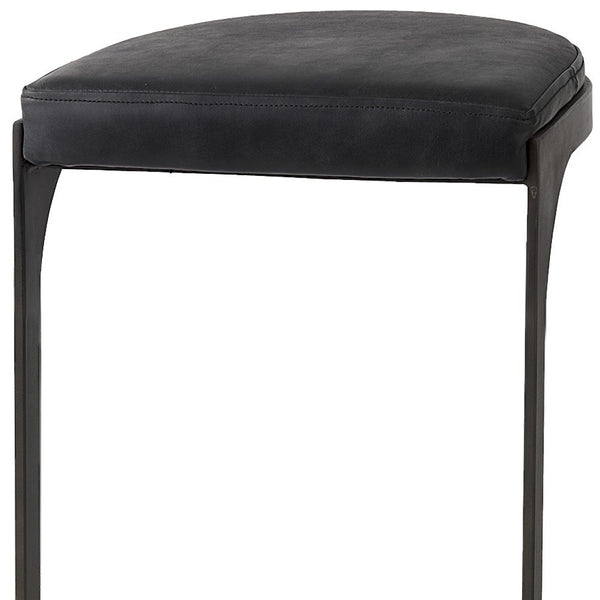 35 Black Iron Backless Bar Chair