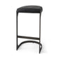 35" Black Iron Backless Bar Chair