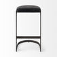 35" Black Iron Backless Bar Chair