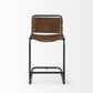 29" Brown And Black Steel Bar Chair