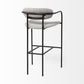 29" Grey Steel Bar Chair