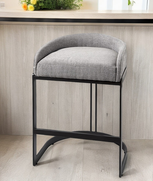 29 Grey Steel Low back Bar Chair