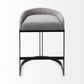 29" Grey Steel Low back Bar Chair