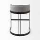 29" Grey Steel Low back Bar Chair