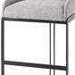 30" Gray And Black Low Back Bar Height Bar Chair