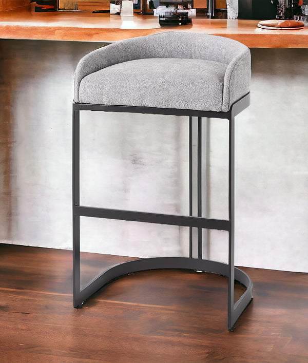 30 Gray And Black Low Back Bar Height Bar Chair