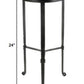 24" Black Iron Square End Table