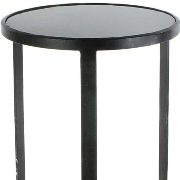 24 Black Iron Square End Table