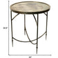 25" Nickel Iron Round End Table