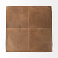 36" Brown Genuine Leather Cube Ottoman